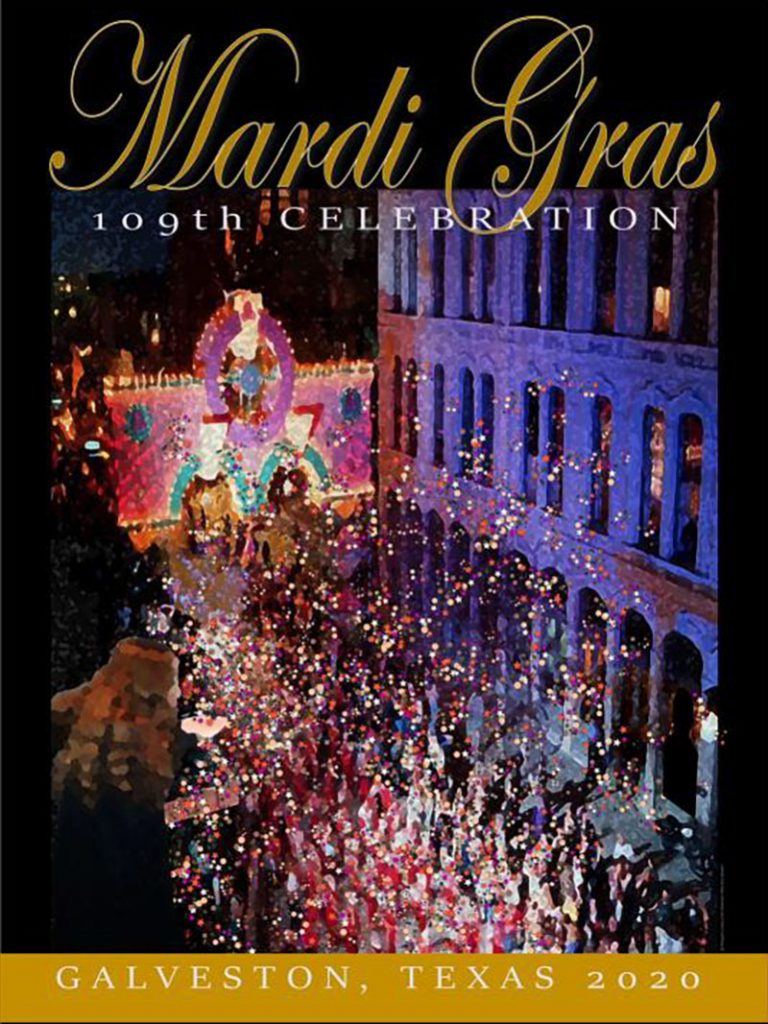 mardi gras galveston poster