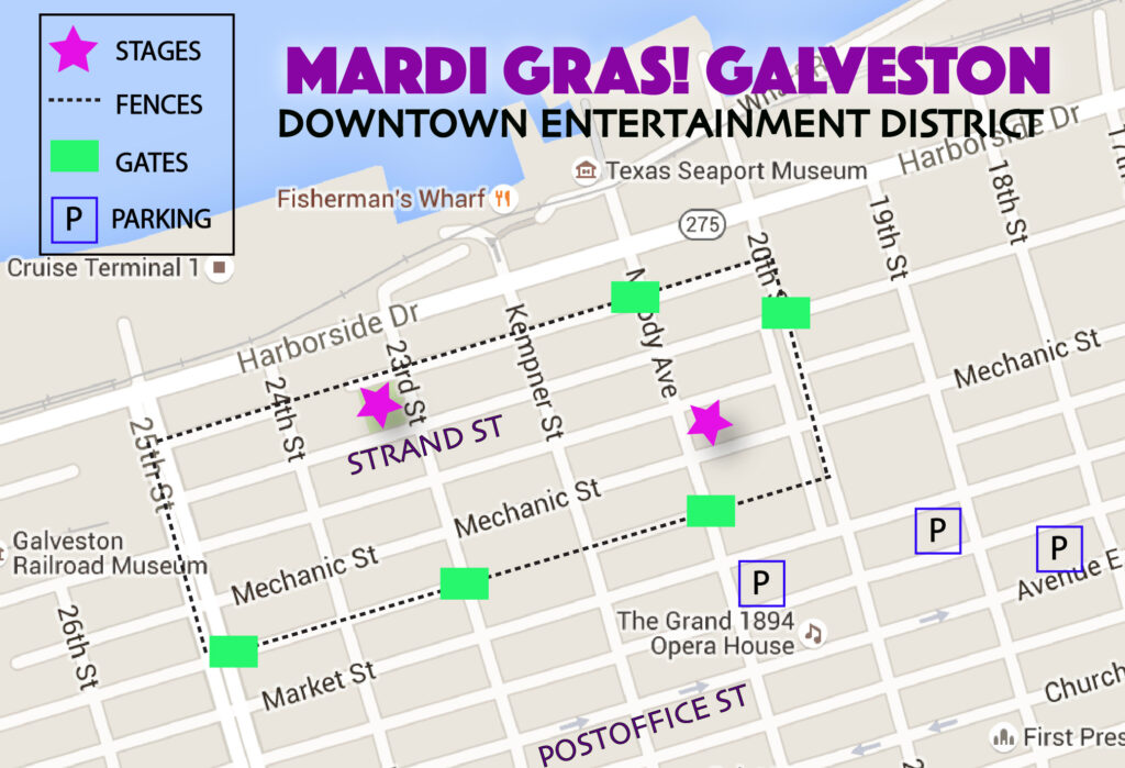 MG MAP01 Mardi Gras! Galveston