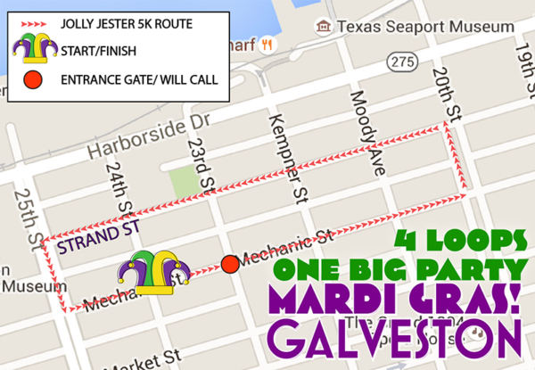 mardi gras 5k galveston 2025