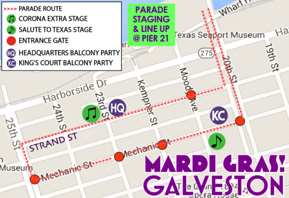 mardi gras galveston entertainment