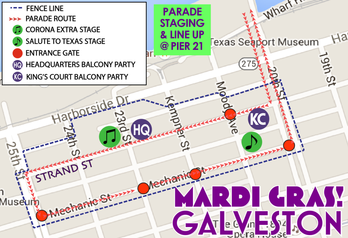 Parade Schedule Mardi Gras! Galveston